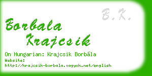 borbala krajcsik business card