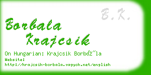 borbala krajcsik business card